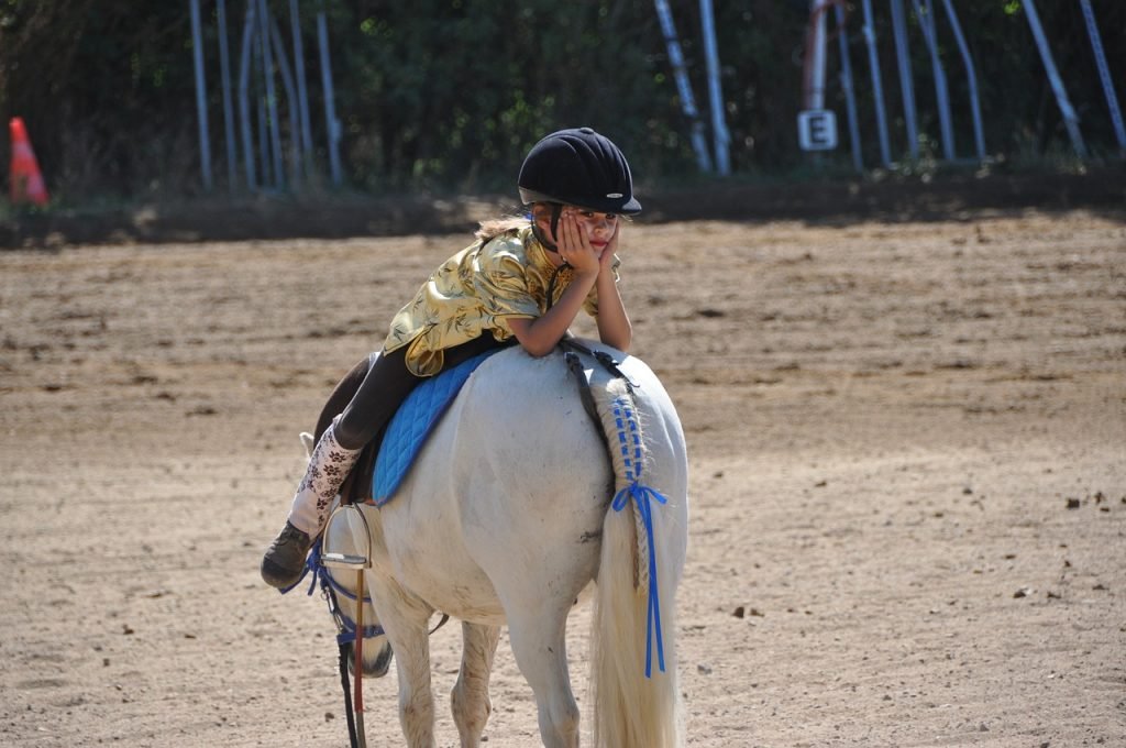 Paardrijden op de manege of paardenrijschool